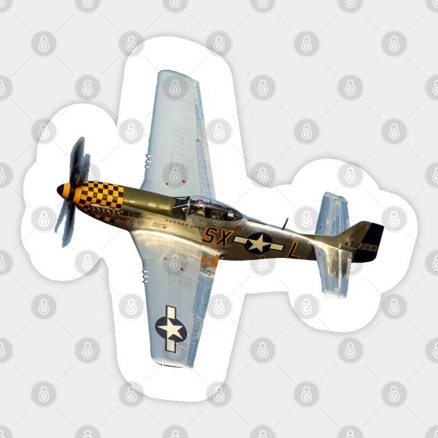 P-51D Mustang Turning Sticker by acefox1